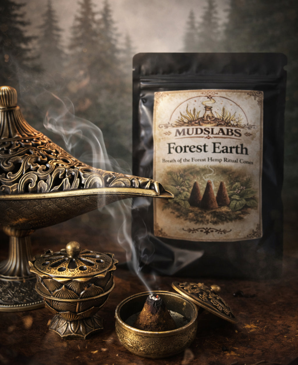 MUDSlabs Breath Of The Forest Hemp Ritual Cones. Blood of the Forest - Dragon's Blood