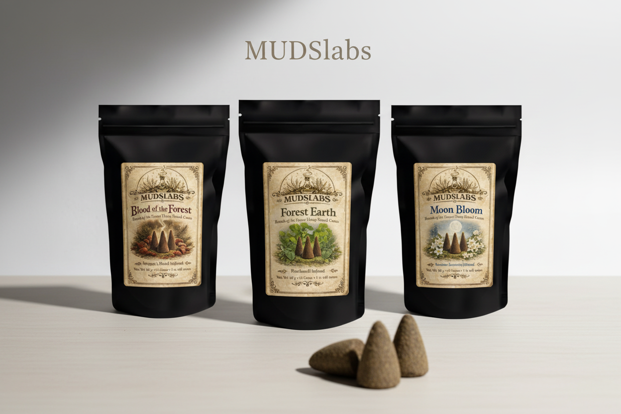 MUDSlabs Breath Of The Forest Hemp Ritual Cones. Blood of the Forest - Dragon's Blood