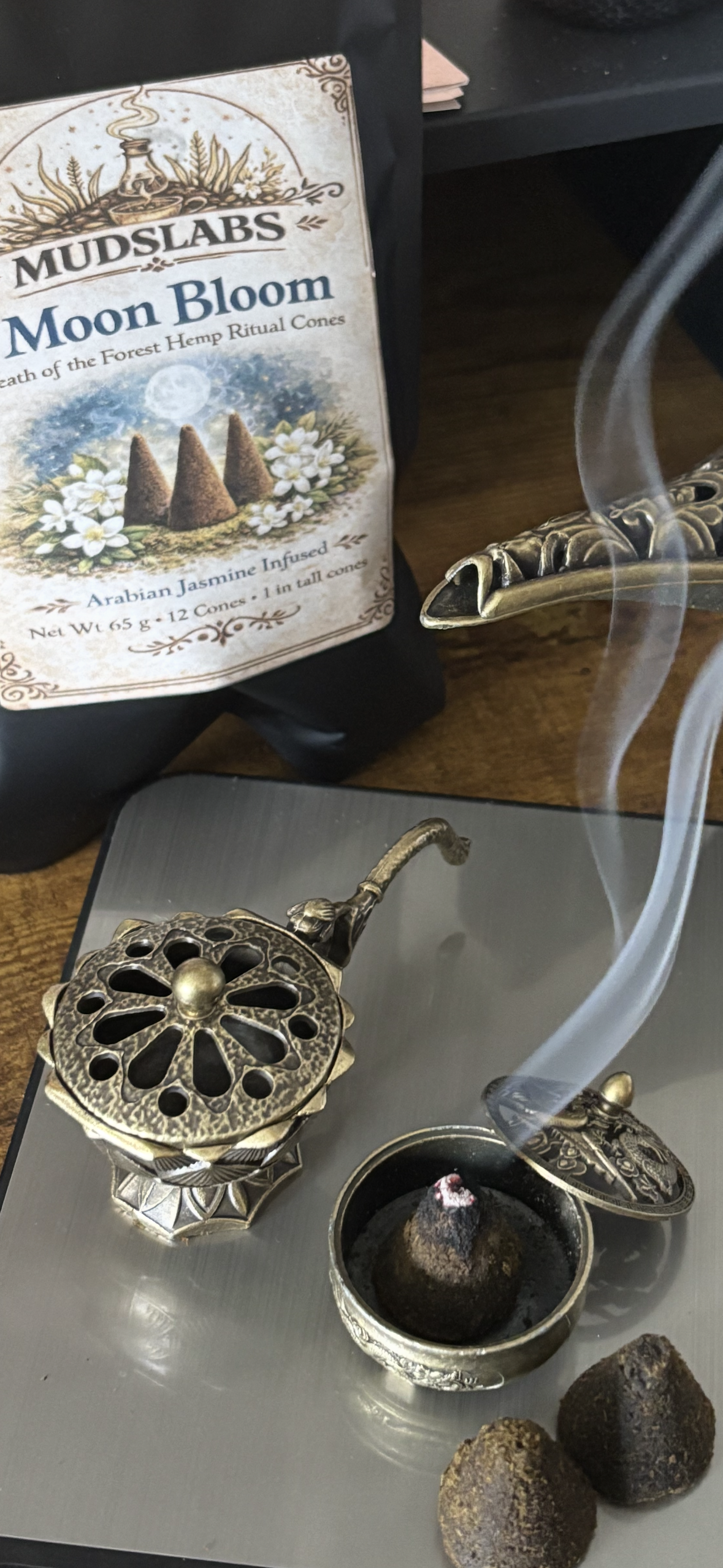 MUDSlabs Breath Of The Forest Moon Bloom - Arabian Jasmine Hemp Ritual Cones